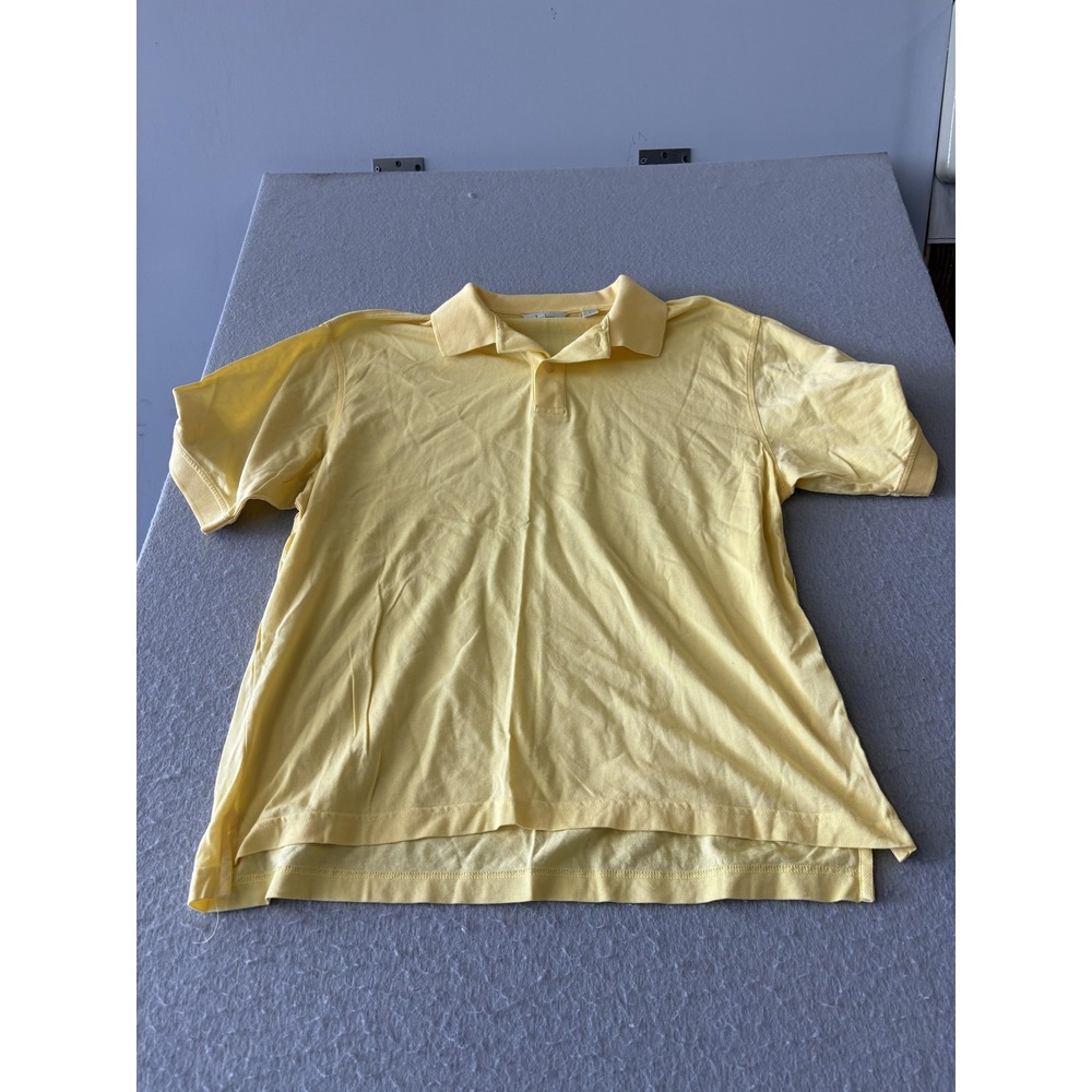 Turnbury Polo Shirt‎ Mens Large Yellow 100% Cotton Short Sleeve Casual Classic